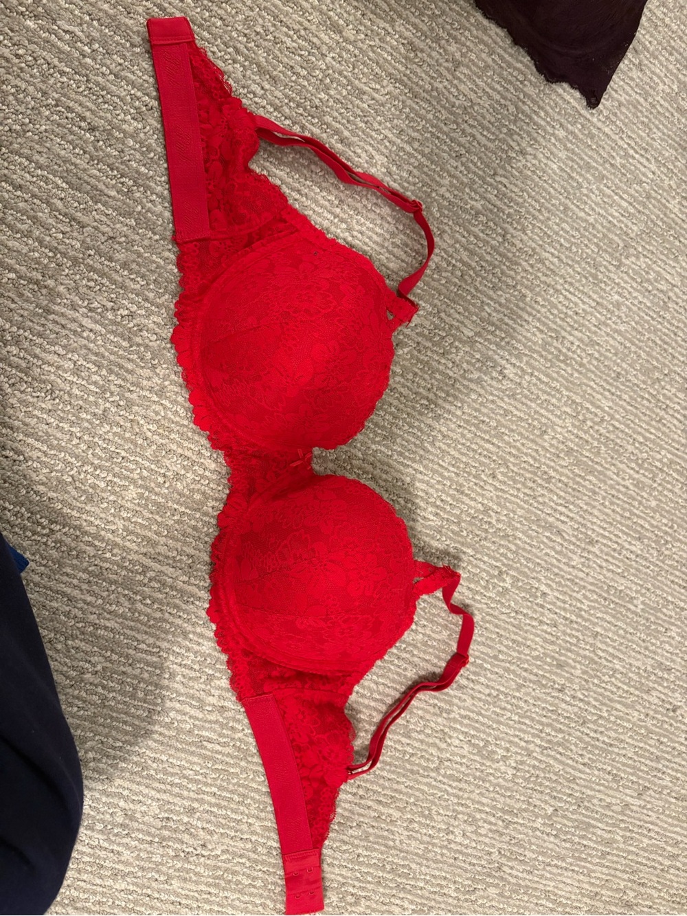 Victoria's Secret Red Lace Push-Up Bra
